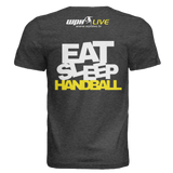 "Handball" (Yellow/White) Dark Grey Heather Blend ~ Pro Player Tee (comes w/membership)