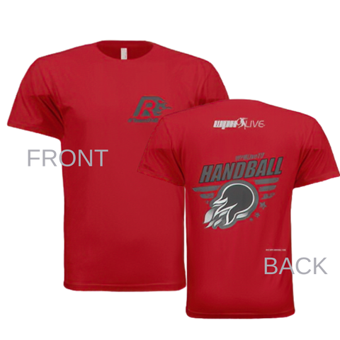 **NEW ITEM**  "Handball" Red Next Level Apparel Crewneck ~ Pro Player Tee (comes w/membership)