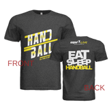 "Handball" (Yellow/White) Dark Grey Heather Blend ~ Pro Player Tee (comes w/membership)